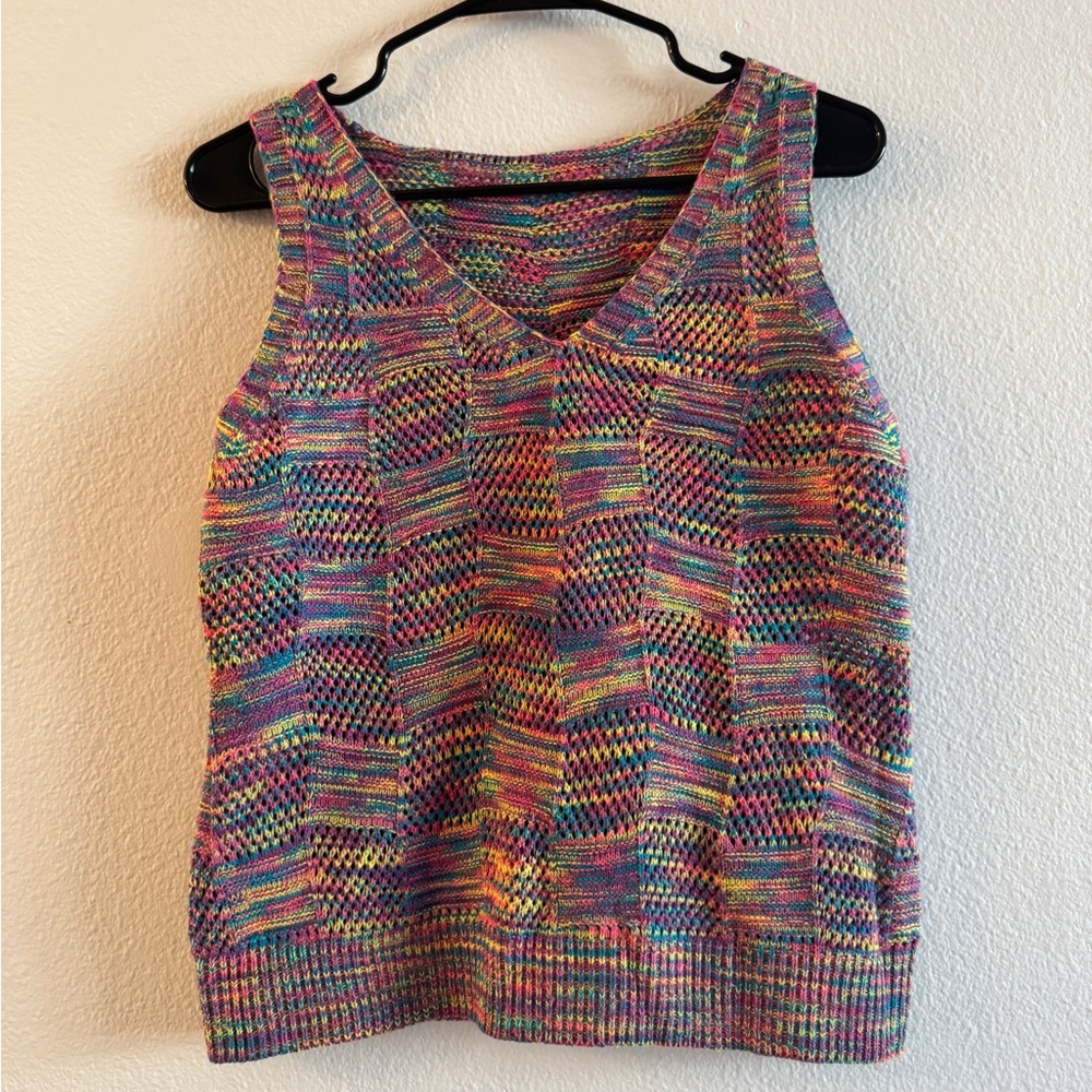 Rainbow Knit Tank